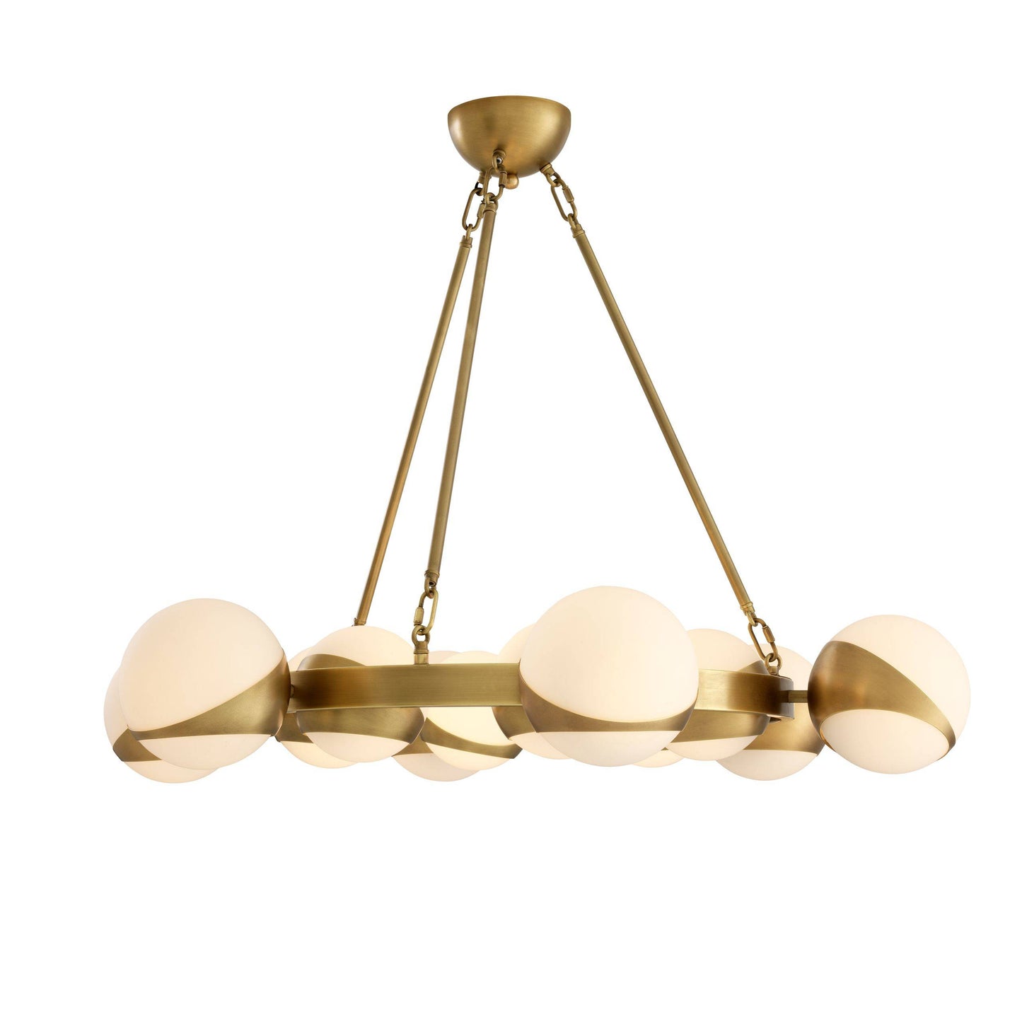 Piazeetta Modern Brass Chandelier 38"