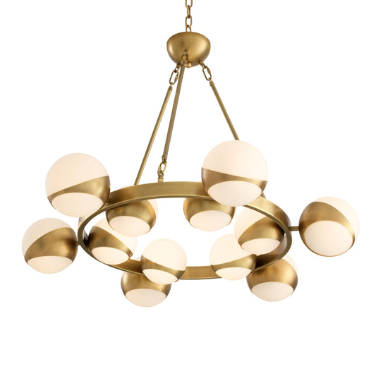 Piazeetta Modern Brass Chandelier 38"