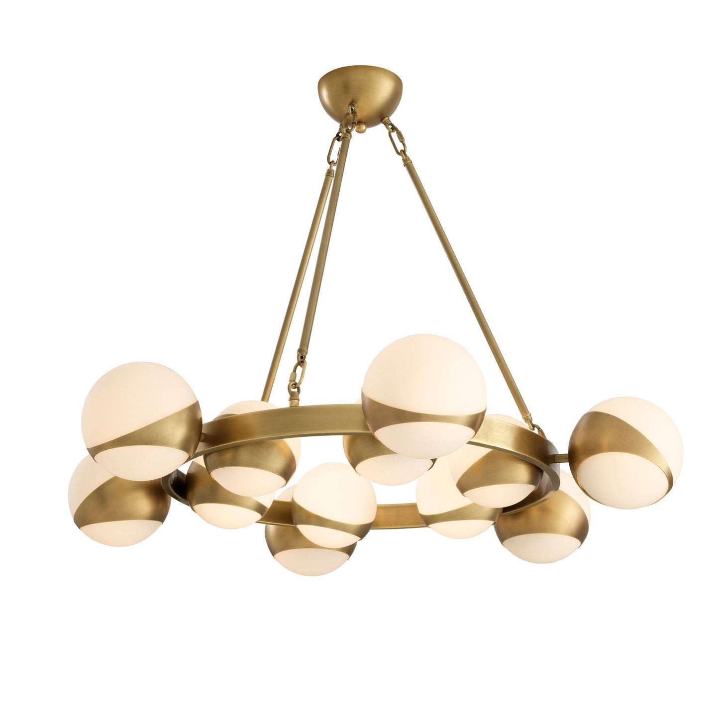 Piazeetta Modern Brass Chandelier 38"