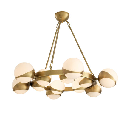 Piazeetta Modern Brass Chandelier 38"