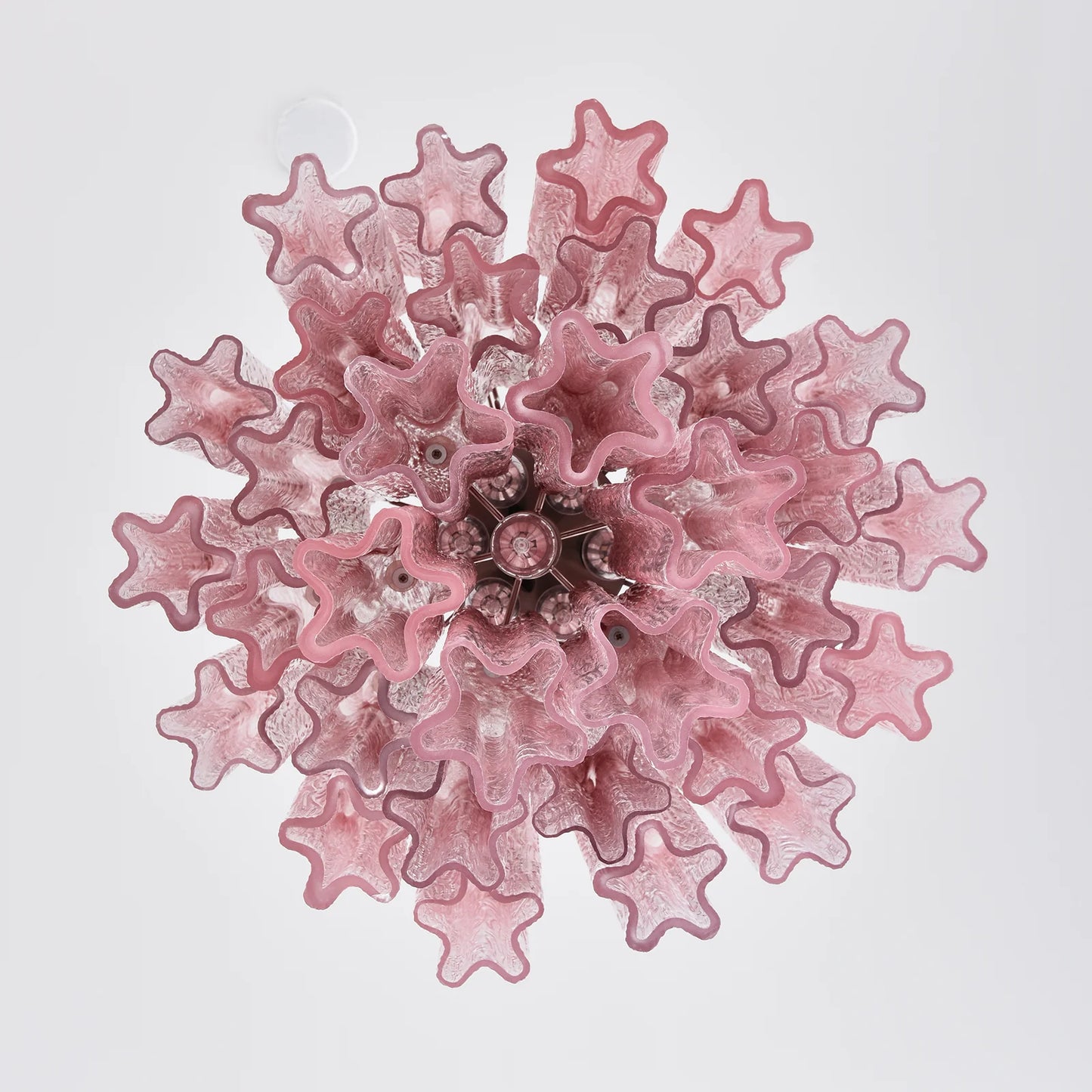 Gradient Red Murano Glass Tube Chandelier
