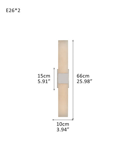 8 Lights Elegance Linear Convet Alabaster Chandelier