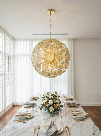 Sputnik Sphere Glass Disc Chandelier