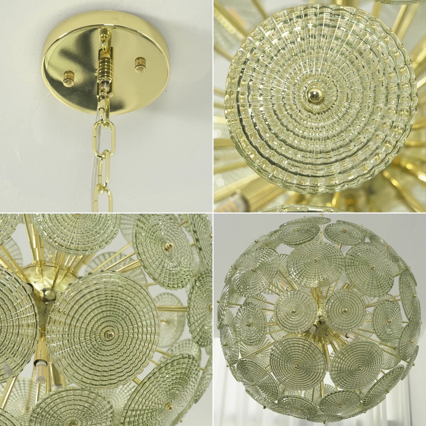 Sputnik Sphere Glass Disc Chandelier