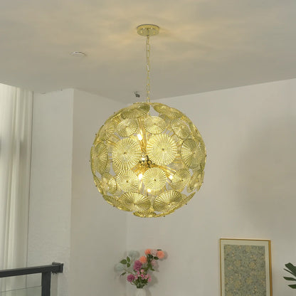 Sputnik Sphere Glass Disc Chandelier