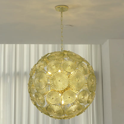 Sputnik Sphere Glass Disc Chandelier