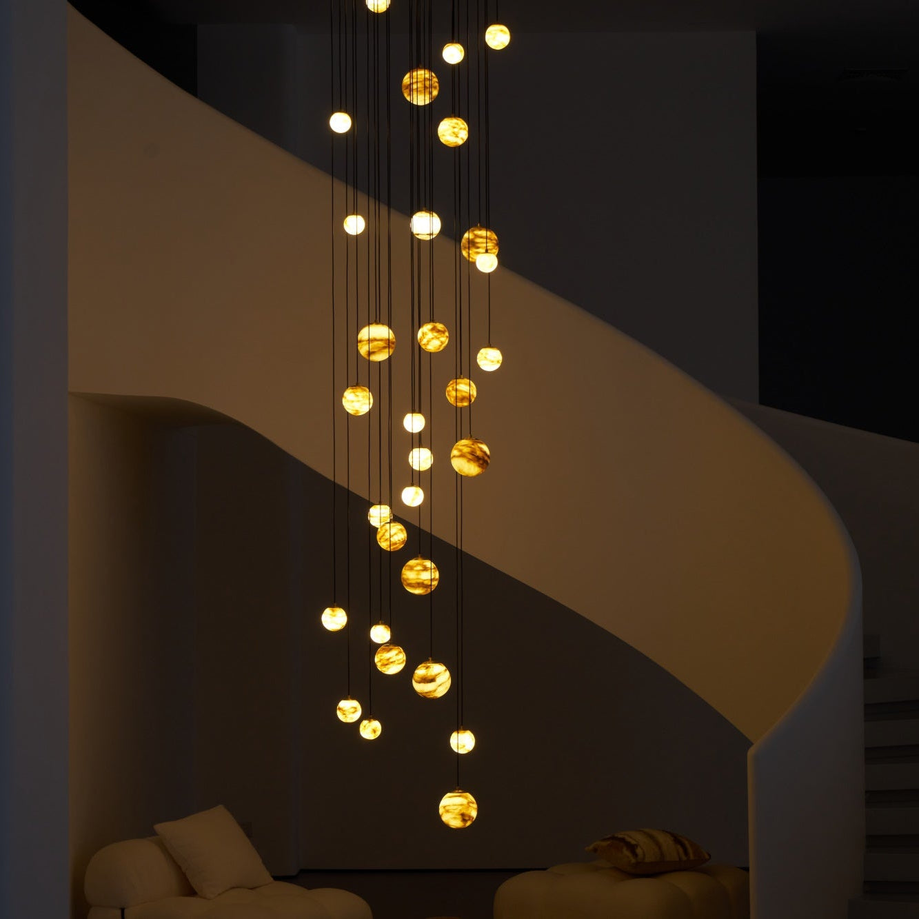Sultana Alabaster Cluster Chandelier