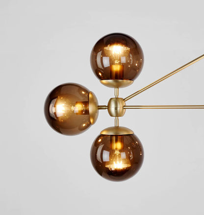 Modo Chandelier - 3 Sided, 10 Globes