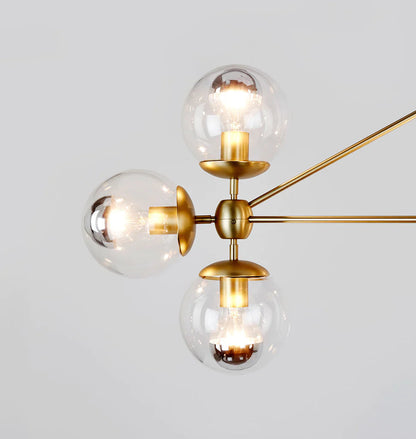 Modo Chandelier - 3 Sided, 10 Globes