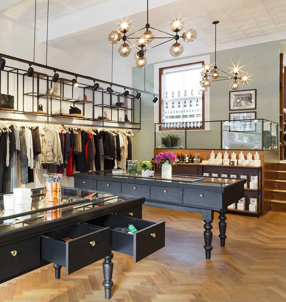 Modo Chandelier - 3 Sided, 10 Globes