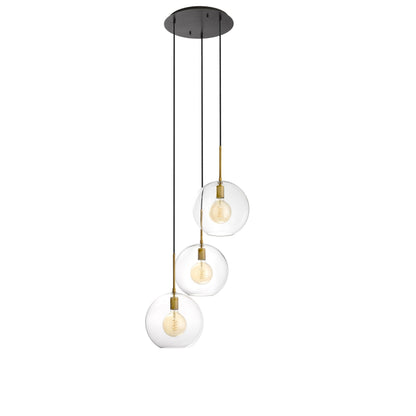 Tango 3-Light Modern Brass Chandelier - [Brass/Bronze] -