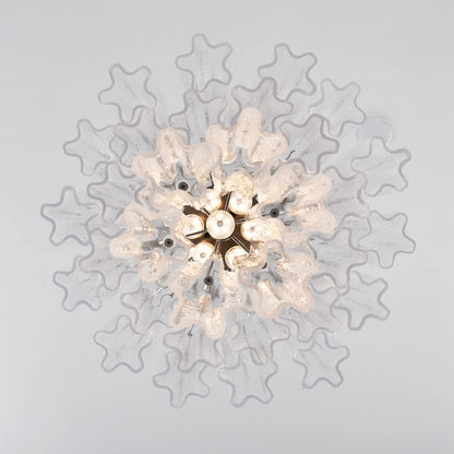Transparent Murano Glass Tube Chandelier