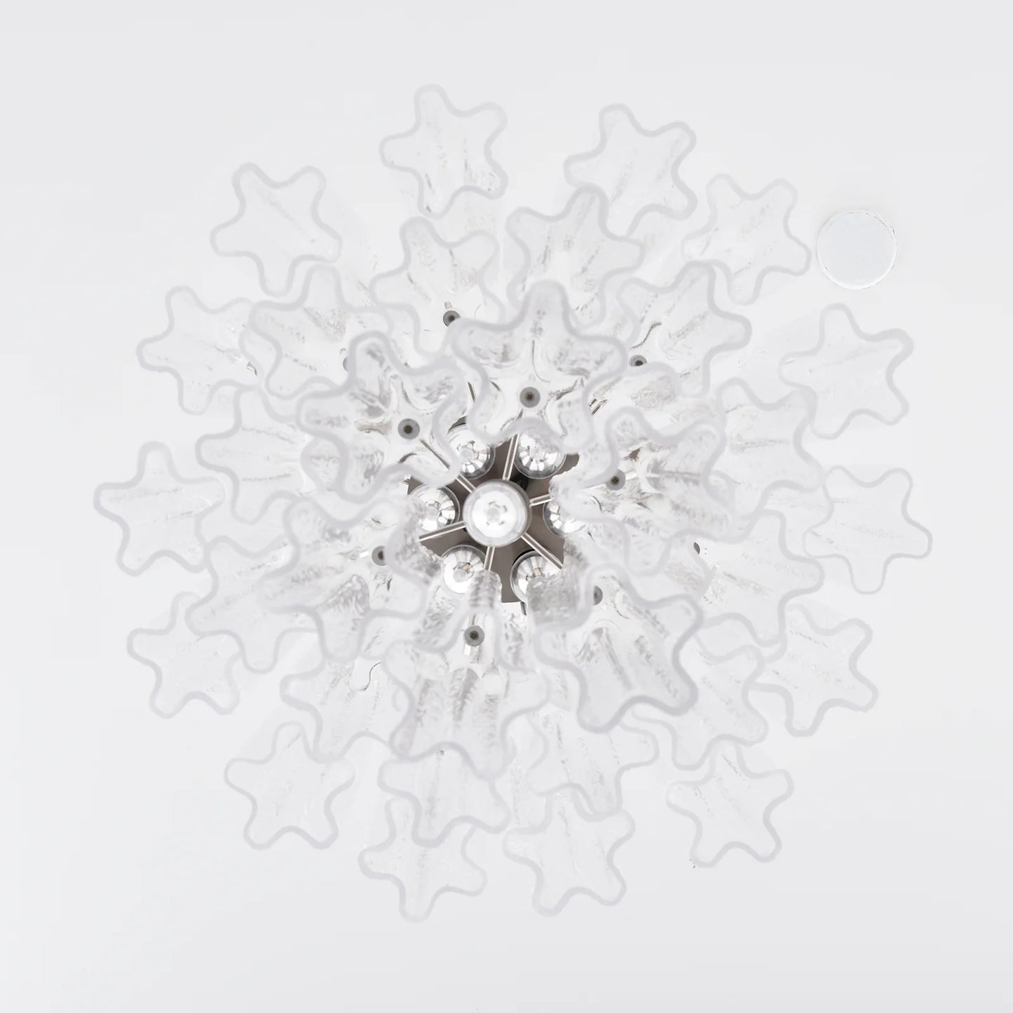 Transparent Murano Glass Tube Chandelier