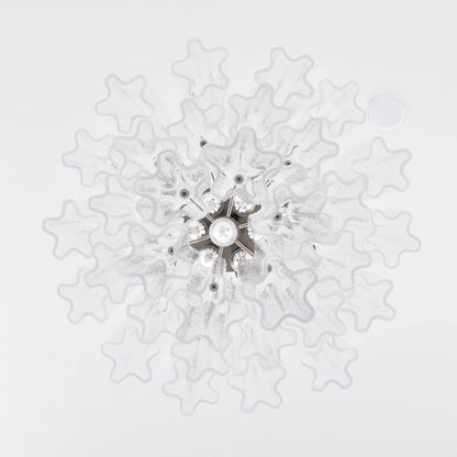 Transparent Murano Glass Tube Chandelier