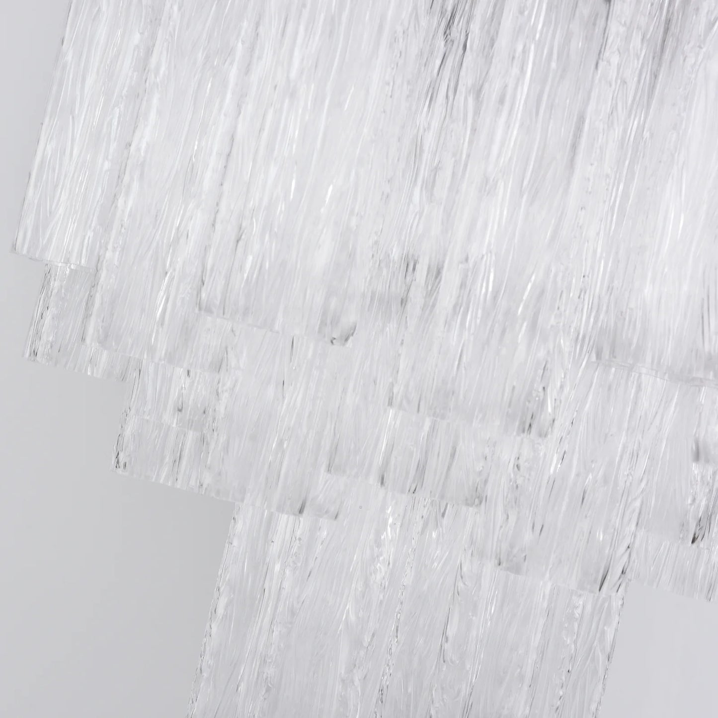Transparent Murano Glass Tube Chandelier