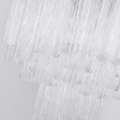 Transparent Murano Glass Tube Chandelier