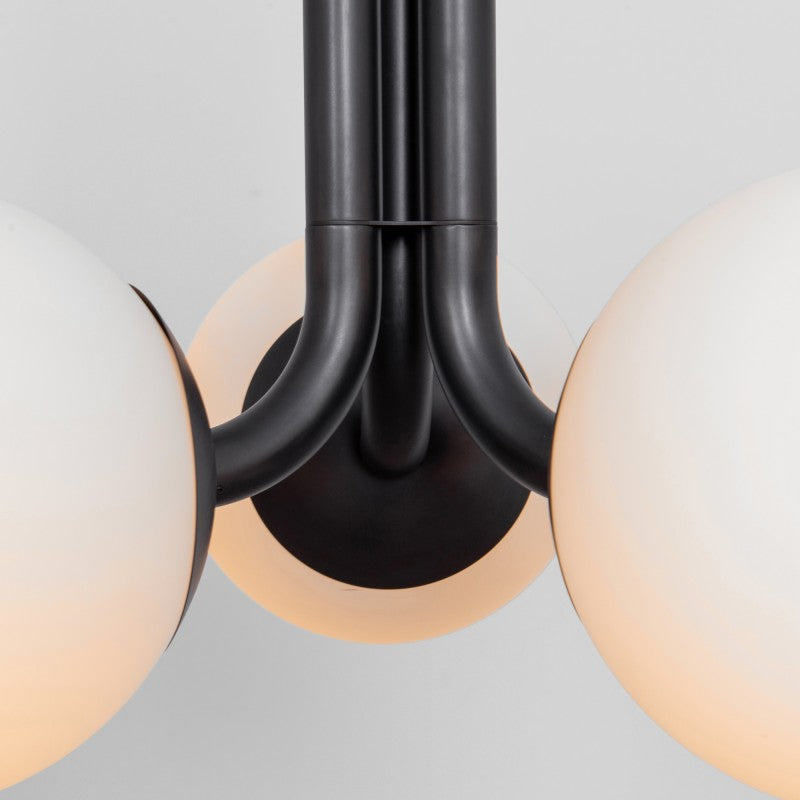 Tubular 3-Light Modern Brass Chandelier