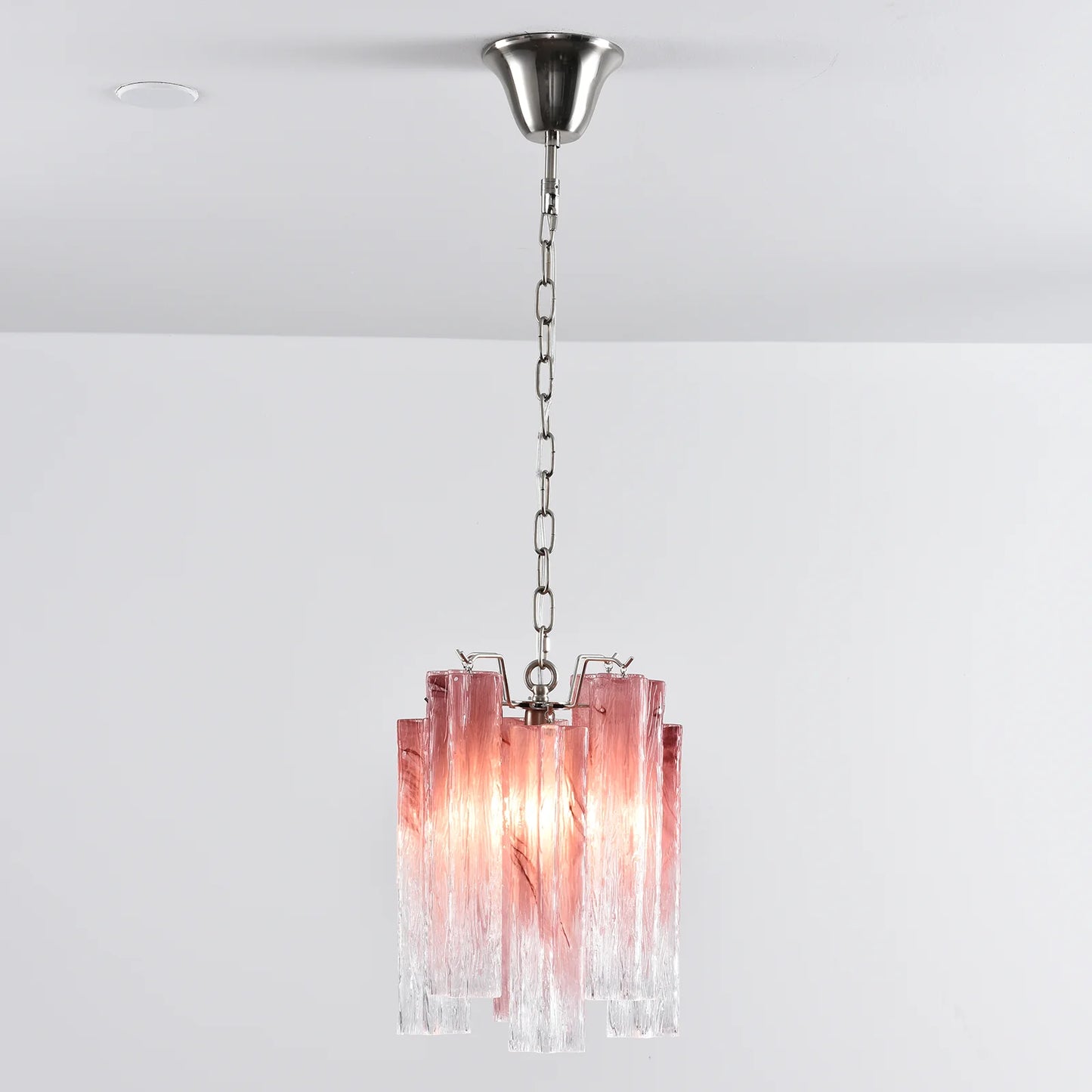 Vintage Gradient Red Murano Chandelier