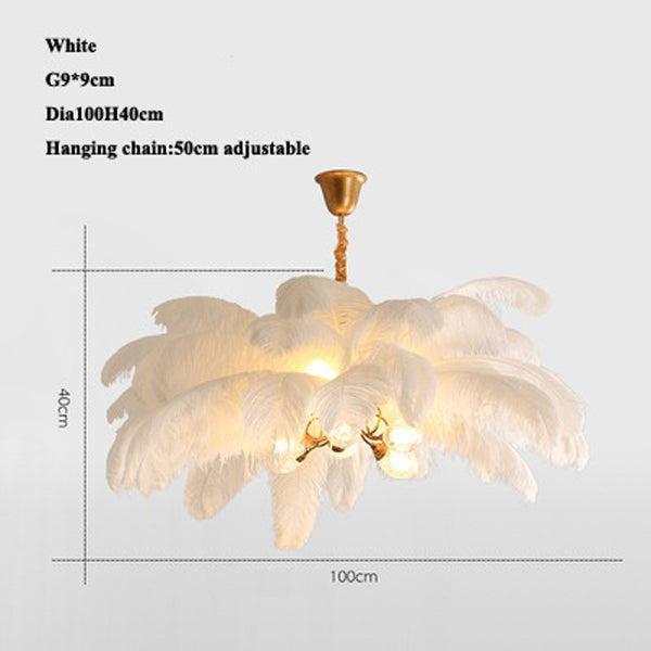 Palm Tree Elva Feather Chandelier