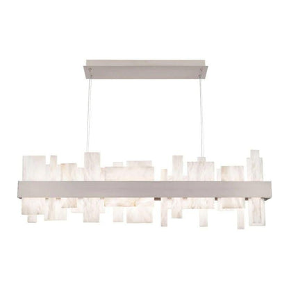 Acropolis 46in LED Linear Alabaster Chandelier