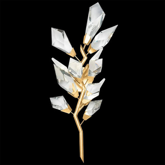 Addison Gold Leafed 27″ Crystal Sconce