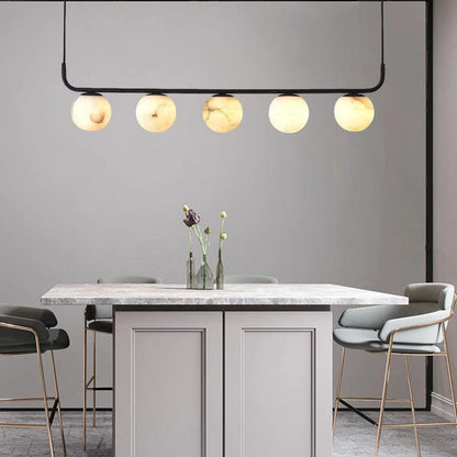 Alabaster Anne Island Chandelier 5 Lights
