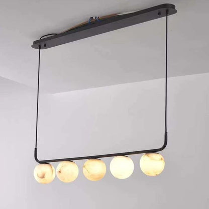 Alabaster Anne Island Chandelier 5 Lights