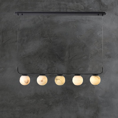 Alabaster Anne Island Chandelier 5 Lights