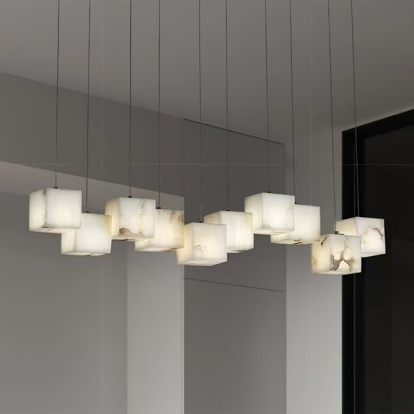 Alabaster Box Linear Chandelier