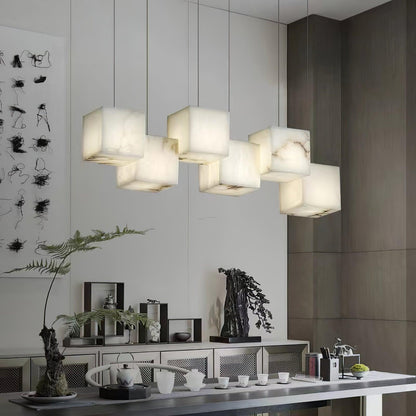 Alabaster Box Linear Chandelier