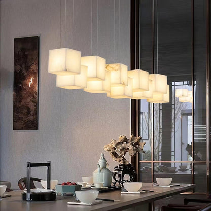 Alabaster Box Linear Chandelier