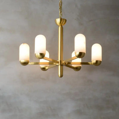 Alabaster Brass Chandelier Living Dining Lighting