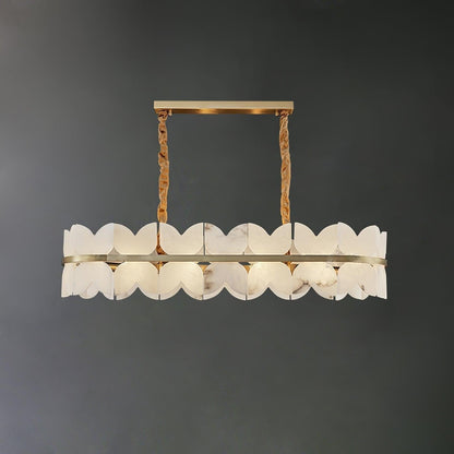 Alabaster Cloudscape Chandelier with 1/2 layer