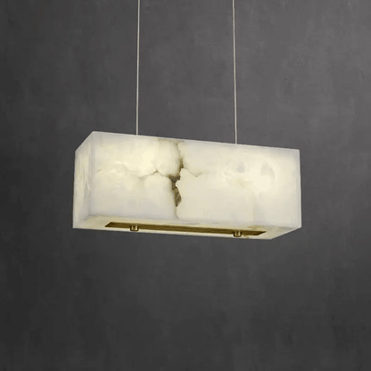 Alabaster Cuboid Dining Room Chandelier