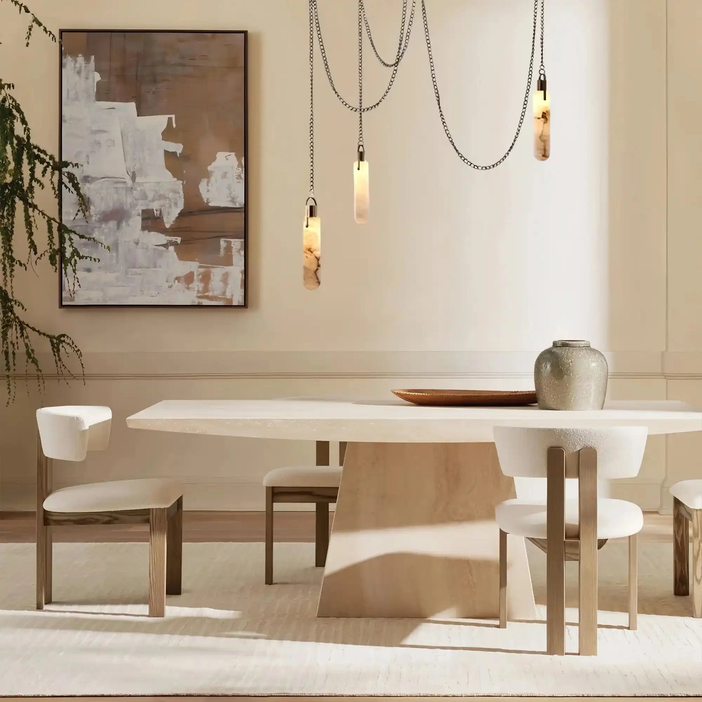 Alabaster Flint 1 Light LED Multi-Drop Pendant