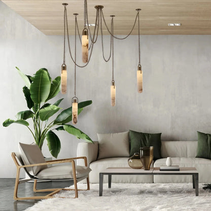 Alabaster Flint 1 Light LED Multi-Drop Pendant