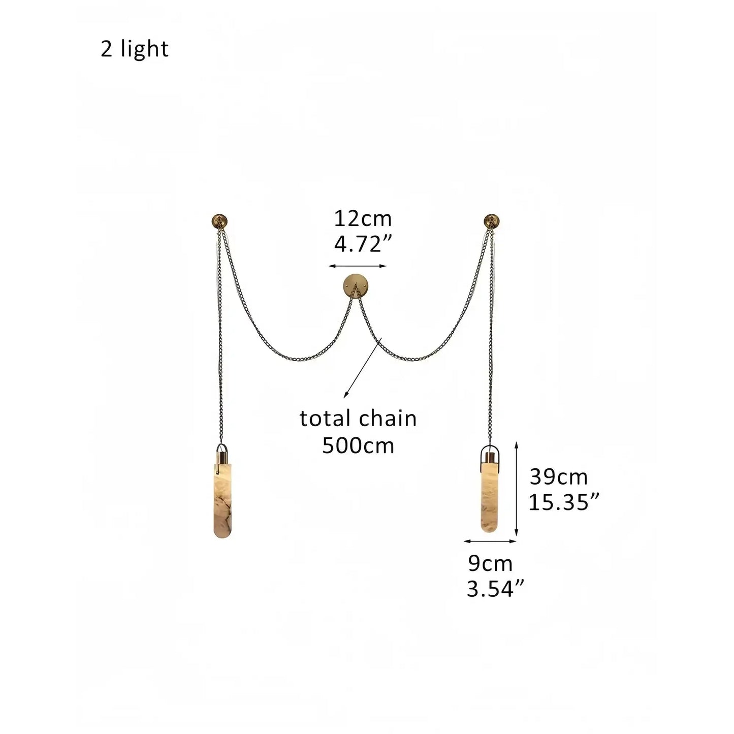 Alabaster Flint 1/2/3/5/7/9/12/15-Light LED Multi-Drop Pendant