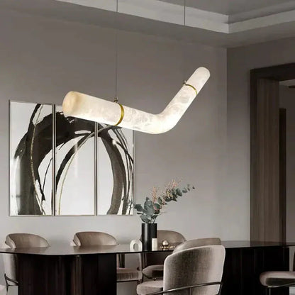 Alabaster Kitchen Round Tube Pendant Lighting