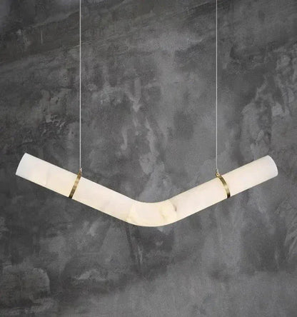 Alabaster Kitchen Round Tube Pendant Lighting