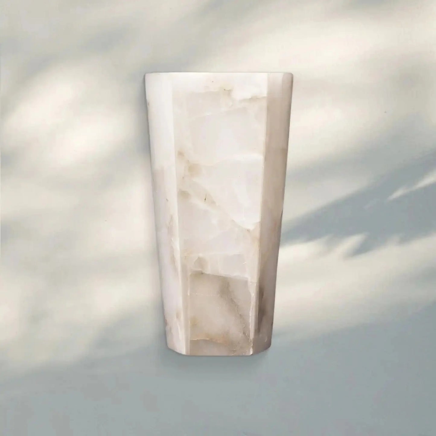 Alabaster Large Hexagonal Sconce