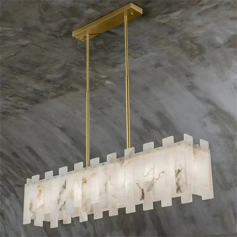 Alabaster Linear Chandelier 38.6"