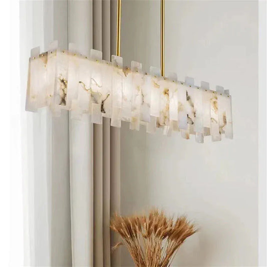 Alabaster Linear Chandelier 38.6"