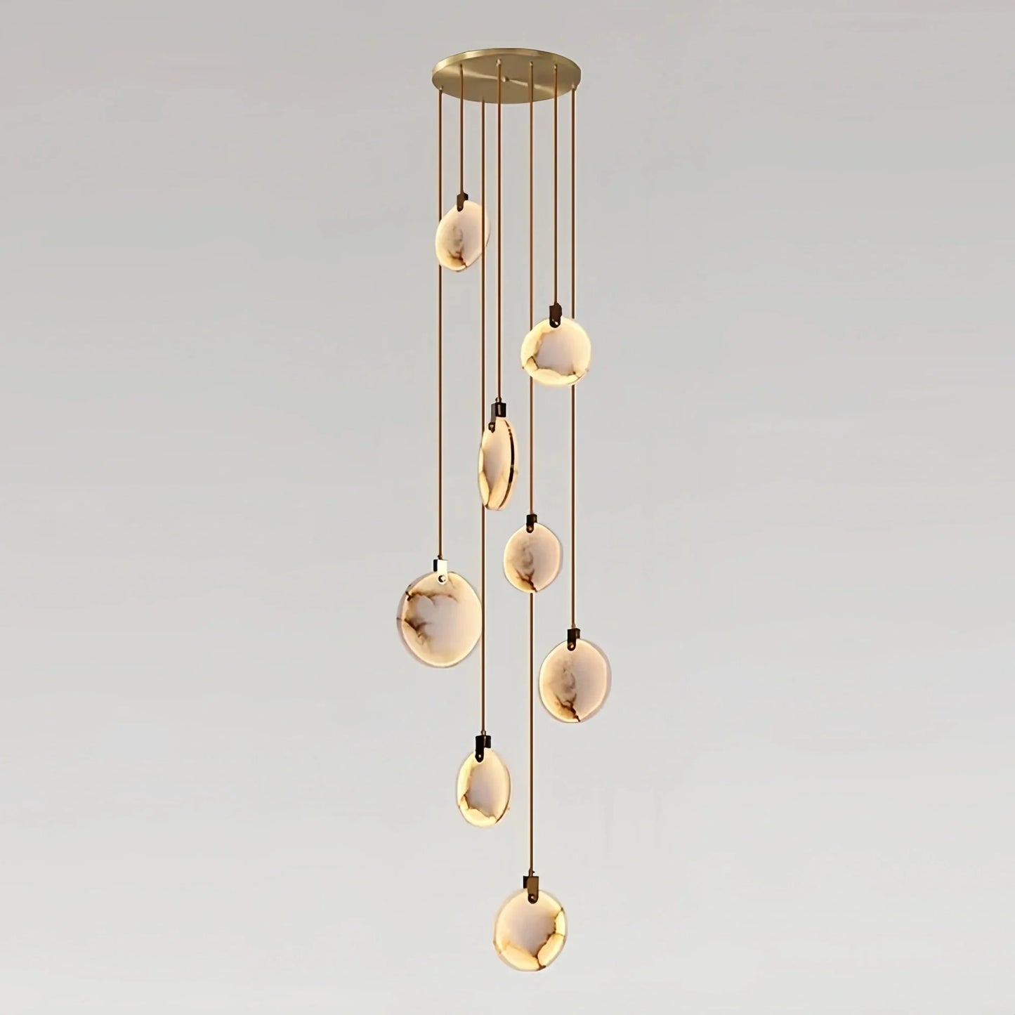 Alabaster Long Staircase Chandelier 5 styles