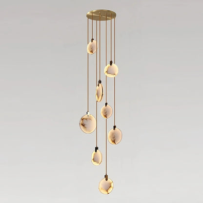 Alabaster Long Staircase Chandelier 5 styles