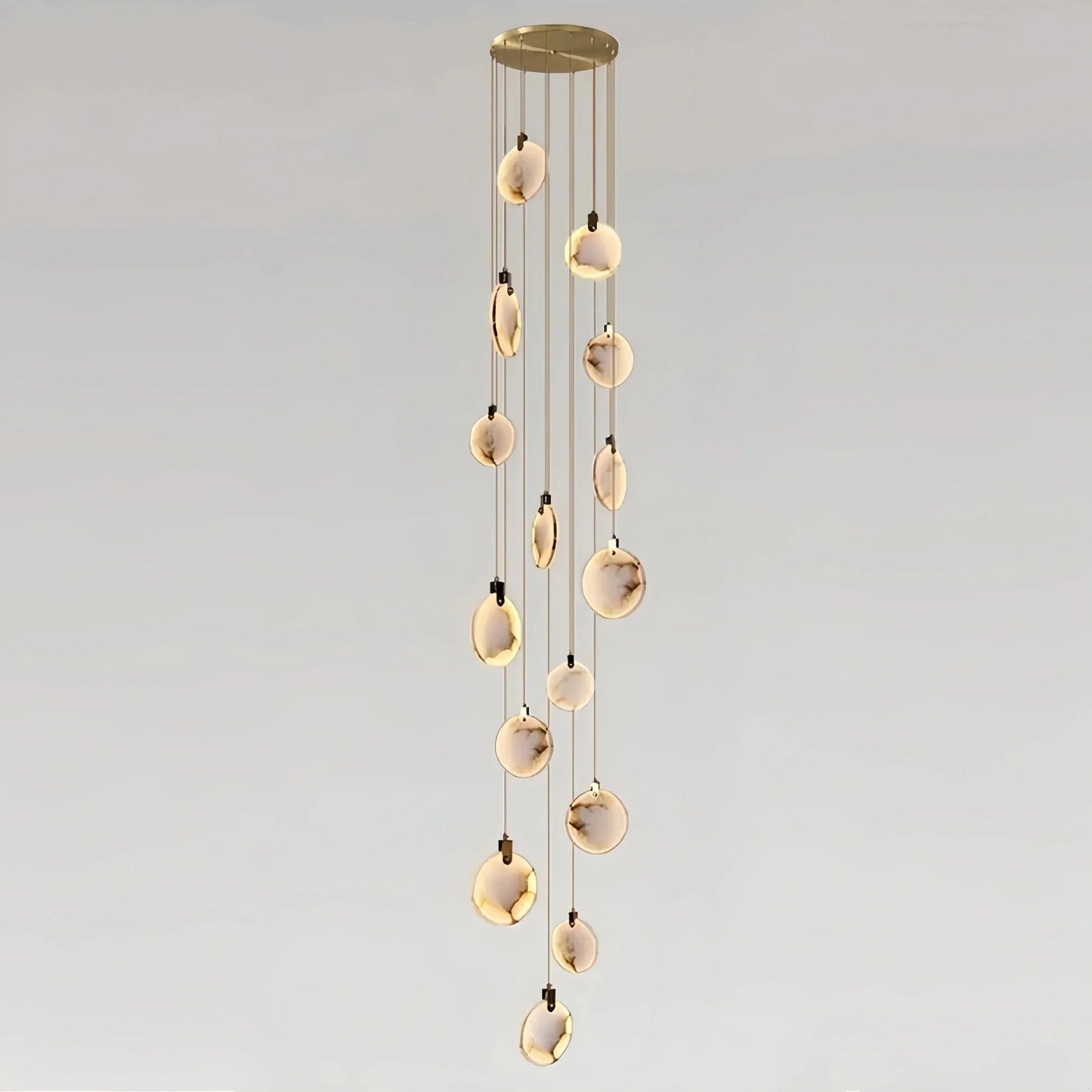 Alabaster Long Staircase Chandelier 5 styles