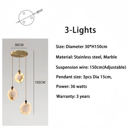 Alabaster Long Staircase Chandelier 5 styles