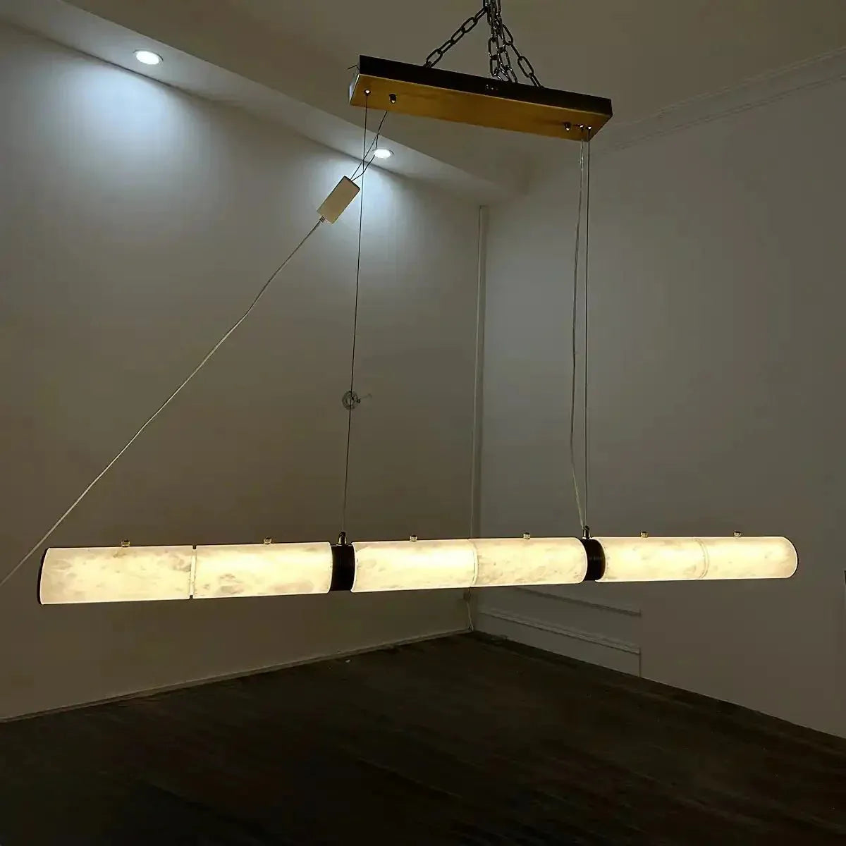 Alabaster Magnificence Art Linear Chandelier