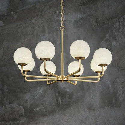 Alabaster Modern Global Dining Chandelier