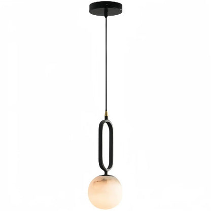 Alabaster Modern Pendant 6"
