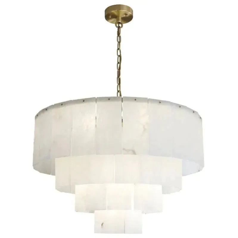 Alabaster Multi-Layer Modern Round Chandelier